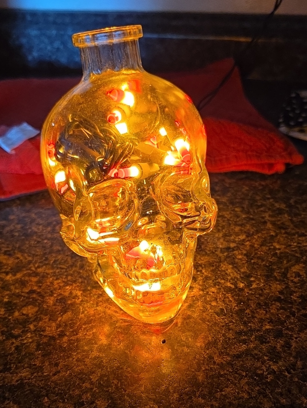 Light Up Glass Skull